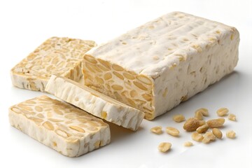 tempeh on white background