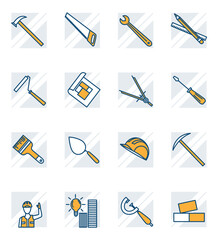 A comprehensive collection of diverse Construction and Tool Icons for various projects and tasks