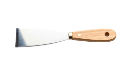 Metal scraper tool with wood handle