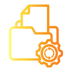 folder Line Gradient Icon