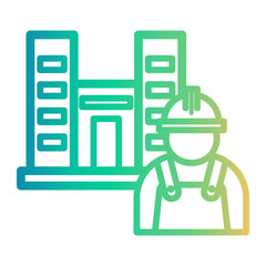 company Line Gradient Icon