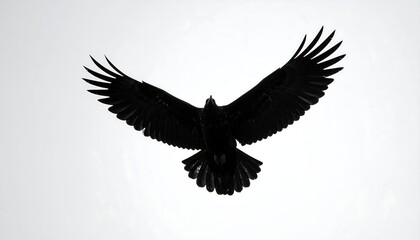 Obraz premium A dark silhouette of a soaring bird