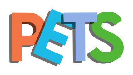 Colorful Pets Word Art Fun Design for Animal Lovers