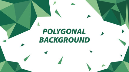 Polygonal Background: Abstract Geometric Texture. Green background