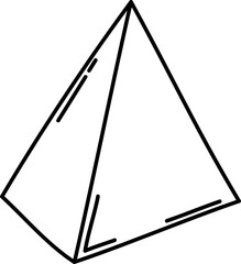 Geometric Pyramid Outline Drawing