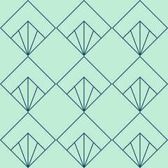 Seamless pattern with geometric ornament. Art Deco style. Vector. 