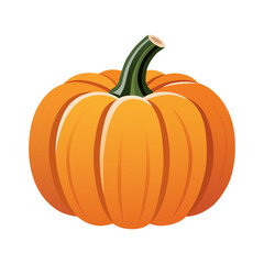 Cartoon-style pumpkin. Hand-drawn vector illustration. For autumn decor, Halloween, Thanksgiving, scrapbooking.