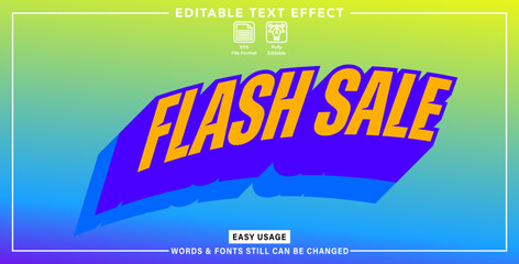 Editable text effect modern flash sale styles