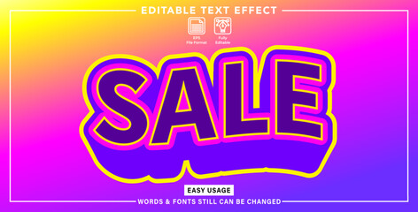 Editable text effect modern sale styles