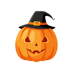 Pumpkin with Witch Hat