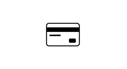 Modern Isolated Credit Card Icon for Online Banking and Financial Transactions