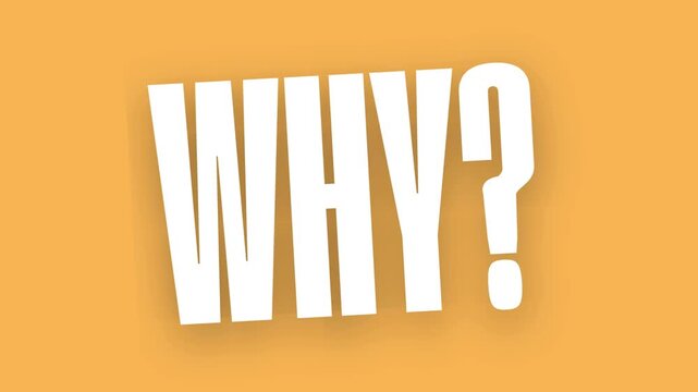 Animated &ldquo;Why?&rdquo; Question Mark Pop Up animation Illustration &mdash; Confusion, Curiosity, Uncertainty, Doubt Symbol