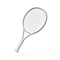 Tennis racket floating in mid-air highlighting sports equipment and design elements suitable for various activities
