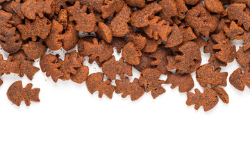Healthy dog ​​food on white background