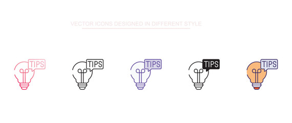 Tips icon design with white background stock illustration