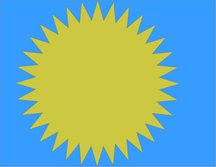 Blue Star Label Icon Vector Illustration