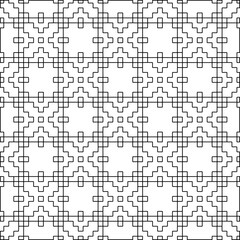Linear pattern. Digital design.Black and white pattern for web page, textures, card, poster, fabric, textile. Linear Wallpaper Image.
Repeating ornament.