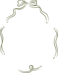 Elegant Ribbon Frame with Bow