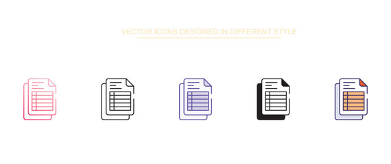 Spreadsheets icon design with white background stock illustration