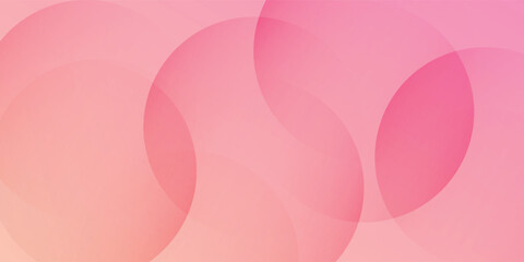 Minimalist banner background, pastel colorful, pink and yellow gradations. Circle effect style geometric,