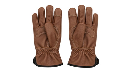 Tan leather work gloves image