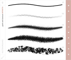 Vector Scatter Brushes. Grain and Texture. No-stretch.