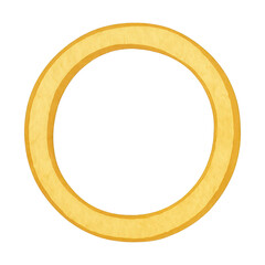 PNG Golden circular frame design