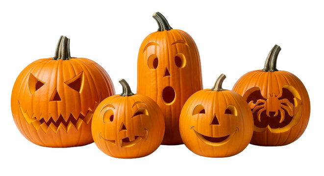 halloween pumpkins  With transparent background