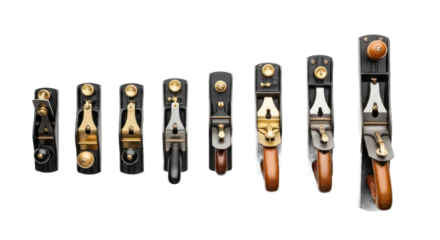 Vintage wood plane tools collection