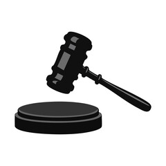 Court gavel flat icon