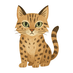 PNG Illustrated spotted cat design