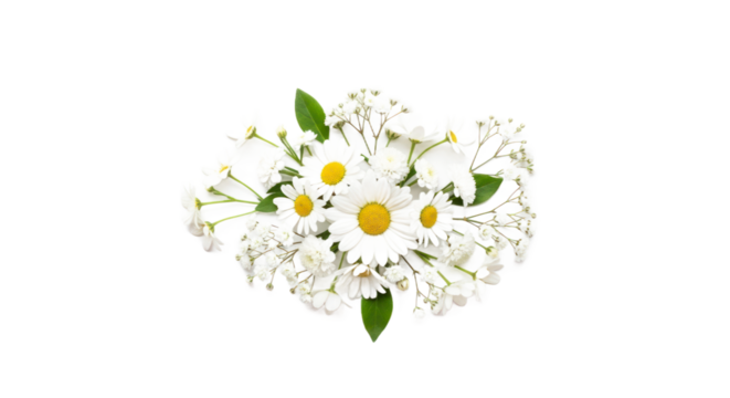 White daisies bouquet closeup - Powered by Adobe