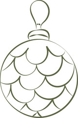 Elegant Christmas Tree Toy Sketch