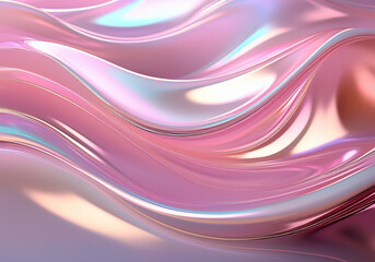 Fototapeta premium Glossy Abstract Wave Pattern Background Texture