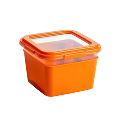 Bright orange container perfect for food storage and organization in kitchens or lunchboxes