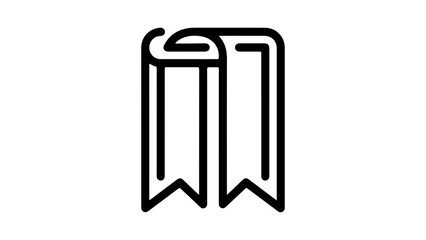 Ribbon icon with transparent background