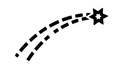Shooting star with transparent background