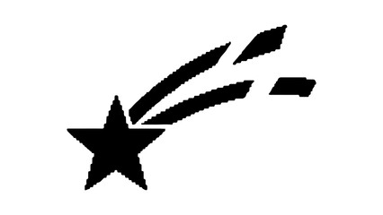 Shooting star with transparent background