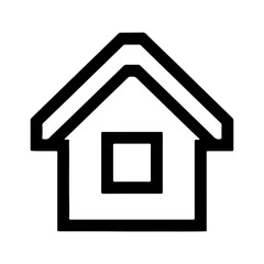 Simple house icon with transparent background