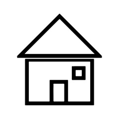 Simple house icon with transparent background
