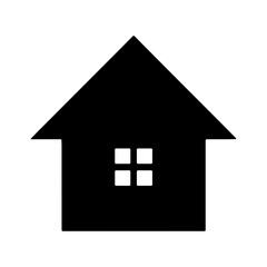 Simple house icon with transparent background