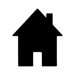 Simple house icon with transparent background