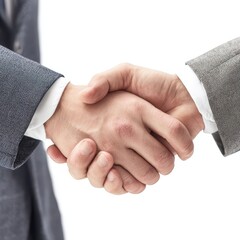 Business Partnership Agreement Handshake in Formal Attire