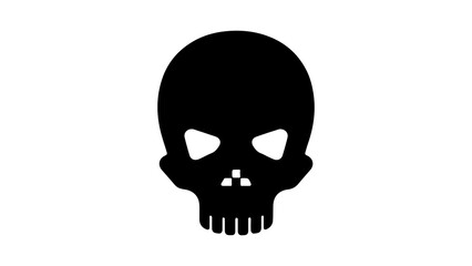 Skull icon with transparent background