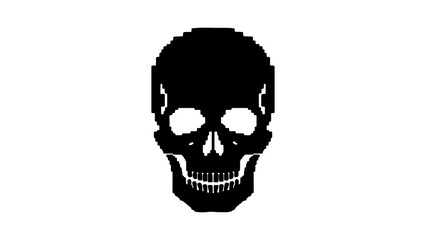 Skull icon with transparent background