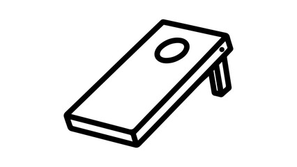 Smartphone outline icon with transparent background