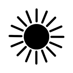 Sun icon with transparent background