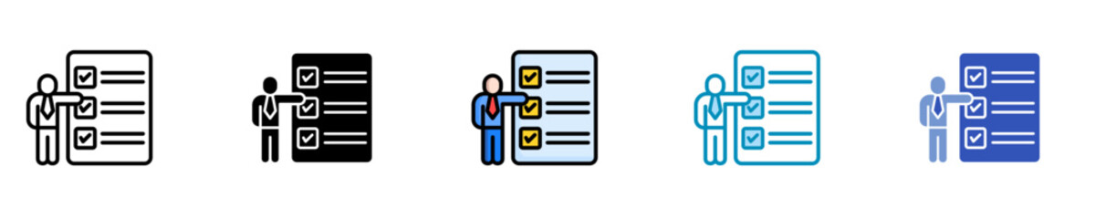 Action Plan  Icon Set Multiple Style Collection