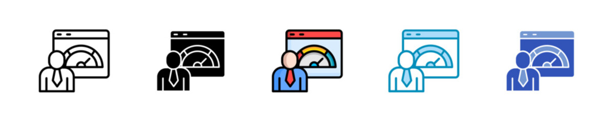 Performance Dashboard  Icon Set Multiple Style Collection