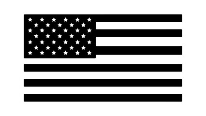 United States flag with transparent background